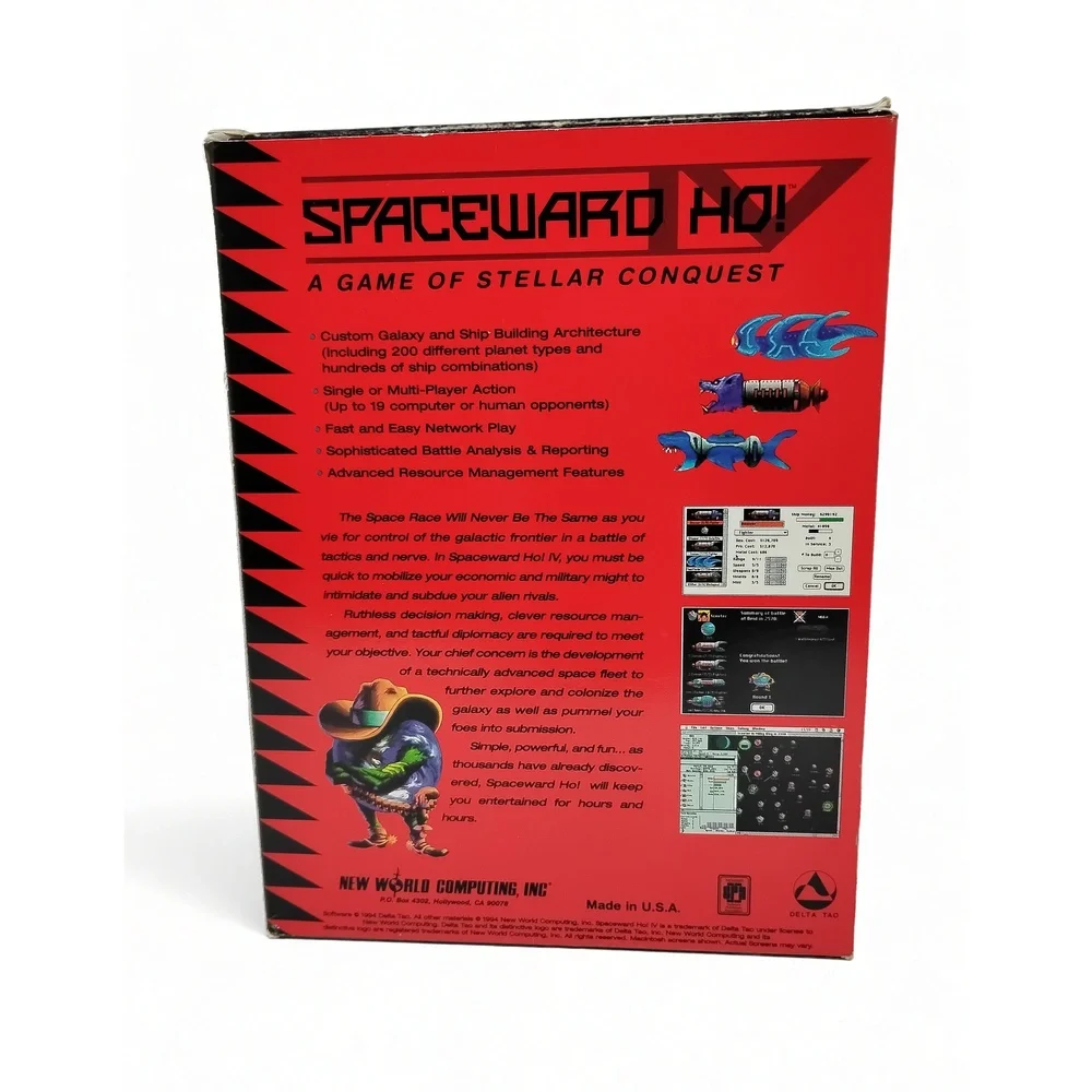 New World Computing Spaceward Ho! IV 1996 Big Box PC Strategy Game CIB Rare